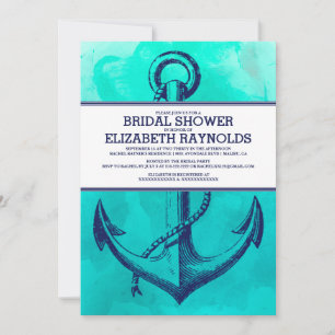 Nautical Bridal Shower Invitations Anchor Kaart