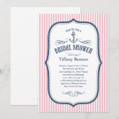 Nautical Bridal Shower Invitations Kaart (Voorkant / Achterkant)