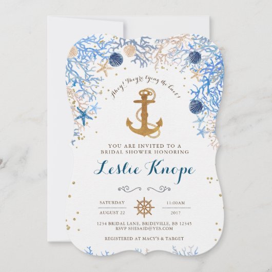 Nautical Bridal Shower Kaart (Voorkant)