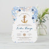 Nautical Bridal Shower Kaart (Staand voorkant)