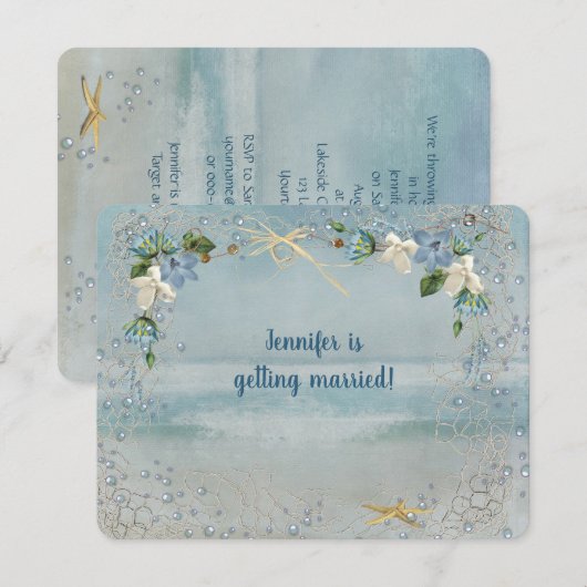 Nautical Bridal Shower Kaart (Voorkant / Achterkant)