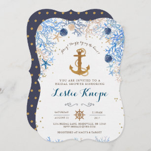 Nautical Bridal Shower Uitnodiging