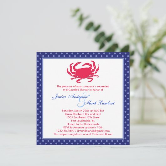 Nautical Bridal Shower Uitnodiging (Staand voorkant)