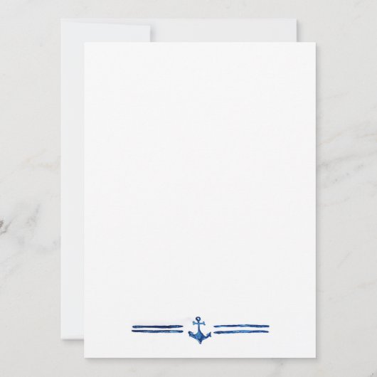 Nautical Bridal Shower Uitnodiging (Achterkant)