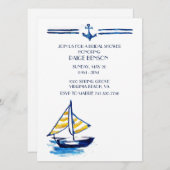 Nautical Bridal Shower Uitnodiging (Voorkant / Achterkant)