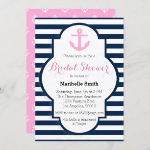 Nautical Bridal Shower Uitnodiging