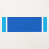 Nautical Bright Blue Wide Stripe Sky Blue RINGEN Yogamat (Achterkant (horizontaal))