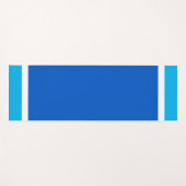 Nautical Bright Blue Wide Stripe Sky Blue RINGEN Yogamat (Voorkant (horizontaal))