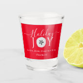 Nautical Bright Red Sand dollar Shot Glas (Voorkant)