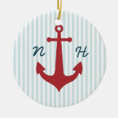 Nautical bruiloft keepomwille ornament (Voorkant)