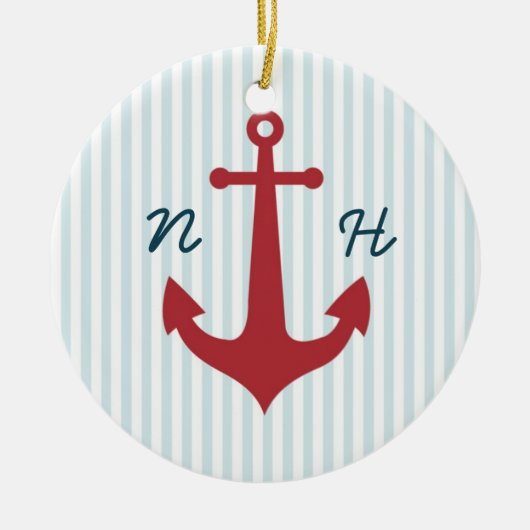 Nautical bruiloft keepomwille ornament (Voorkant)