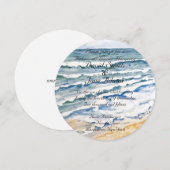 Nautical bruiloft repetitief diner kaart (Voorkant / Achterkant)