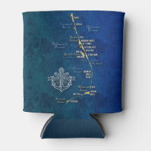 Nautical Buitenbank Map Koelbox