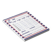Nautical Bunco Score Pad Notitieblok (Schuin)