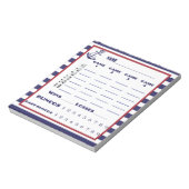 Nautical Bunco Score Pad Notitieblok (Linkerzijde)