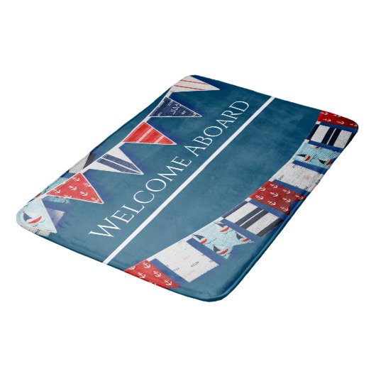 Nautical Bunting Badmat (Gekanteld)