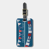 Nautical Bunting Bagagelabel (Voorkant verticaal)