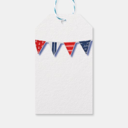Nautical Bunting Cadeaulabel (Achterkant)