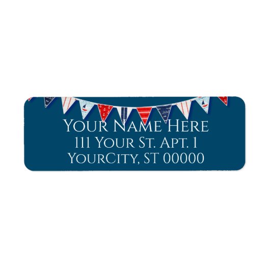 Nautical Bunting Etiket (Voorkant)