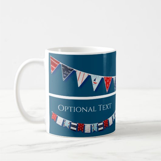 Nautical Bunting Koffiemok (Links)