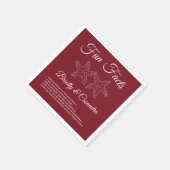 Nautical burgundy Wedding Starfish Fun Fact Servet (Hoek)
