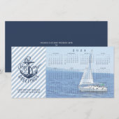 Nautical Business 2021 Calendar SEAsons Greetings Feestdagenkaart (Voorkant / Achterkant)
