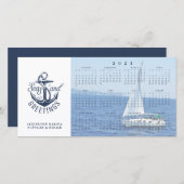 Nautical Business 2021 Calendar ZEEEN AND GREETING Feestdagenkaart (Voorkant / Achterkant)