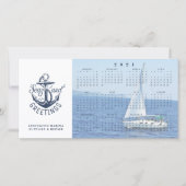 Nautical Business 2021 Calendar ZEEEN AND GREETING Feestdagenkaart (Voorkant)