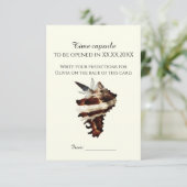 Nautical Butterfly Time Capsule Baby shower spel & Bedankkaart (Staand voorkant)