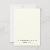 Nautical Butterfly Time Capsule Baby shower spel & Bedankkaart (Achterkant)