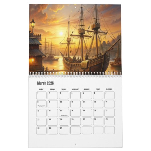 Nautical Calendar Kalender (Mar 2026)
