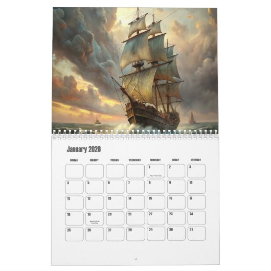 Nautical Calendar Kalender (Jan 2026)