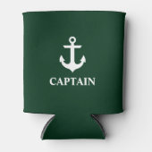 Nautical Captain Anchor Green Blikjeskoeler (Voorkant)