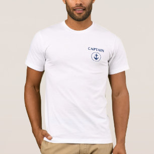 Nautical Captain Anchor Rope T-Shirt White
