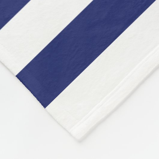 Nautical Captain Blue Anchor Naam toevoegen Fleece Deken (Hoek)