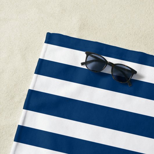 Nautical Captain Boat Name Blue White Striped Strandlaken (In situ)