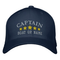 Nautical Captain Boat Name Navy Blue Gold Star Pet