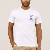 Nautical Captain Name Anchor T-shirt (Voorkant)