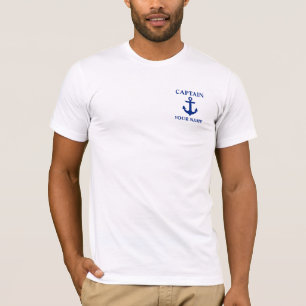 Nautical Captain Name Anchor T-shirt