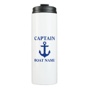 Nautical Captain Name Anchor Thermosbeker