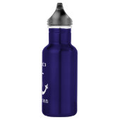 Nautical Captain White Anchor Naam toevoegen Waterfles (Rechts)