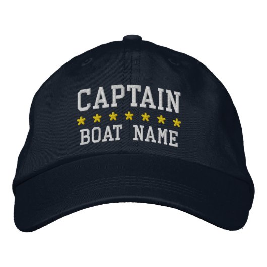 Nautical Captain Your Boat Name Pet Bl (Voorkant)