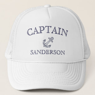 Nautical Captains Anchor Boat Name Navy baseball Trucker Pet