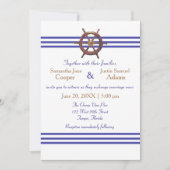 Nautical Captain's Wheel - Uitnodiging voor bruilo (Voorkant)
