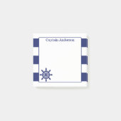 Nautical Captain's Wheel Voeg naam toe 3x3 Post-it® Notes (Voorkant)