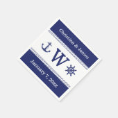 Nautical Captains Wielanker Voeg namen toe Monogra Servet (Hoek)