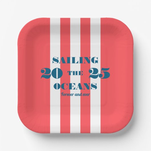Nautical Celebration Paper Plates Papieren Bordje (Voorkant)