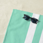 Nautical Celebration Stripes logo Strandlaken (In situ)