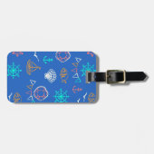 Nautical Chalk Drawing Pattern 1 Bagagelabel (Voorkant horizontaal)