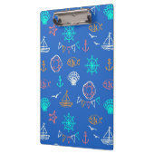 Nautical Chalk Drawing Pattern 1 Klembord (Links)
